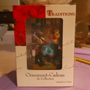 Vintage Christmas Tree Ornament Santa Painting Toys